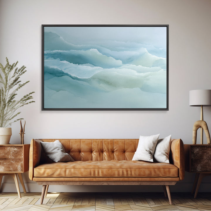 Calming Blue Abstract Canvas Print, Medical Office Art, School Nurse Art, Office Decor, Abstract Art, Calm, Luxury Decor, MOA-3x2-53