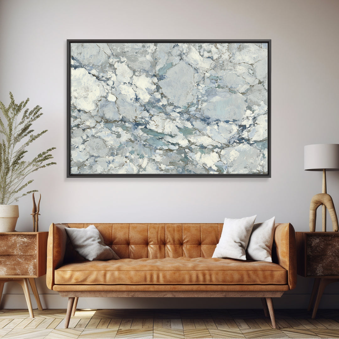 Subtle Marble Texture Framed Canvas Print, Medical Office Art, Healthcare Wall Art, Office Decor, Watercolor Art, Calm, MOA-3x2-71