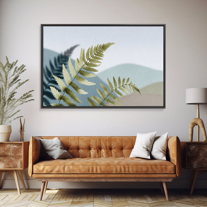 Minimal Green Fern Specimen Canvas Print, Medical Office Art, Boho Decor, Office Decor, Fine Art, Calm, Printable Wall Art, MOA-3x2-84