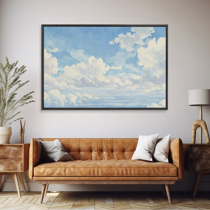 Sky and Cloud Scene Framed Canvas Print, Medical Office Art, Nurse Wall Art, Office Decor, Fine Art, Calm, Room Decor, MOA-3x2-85