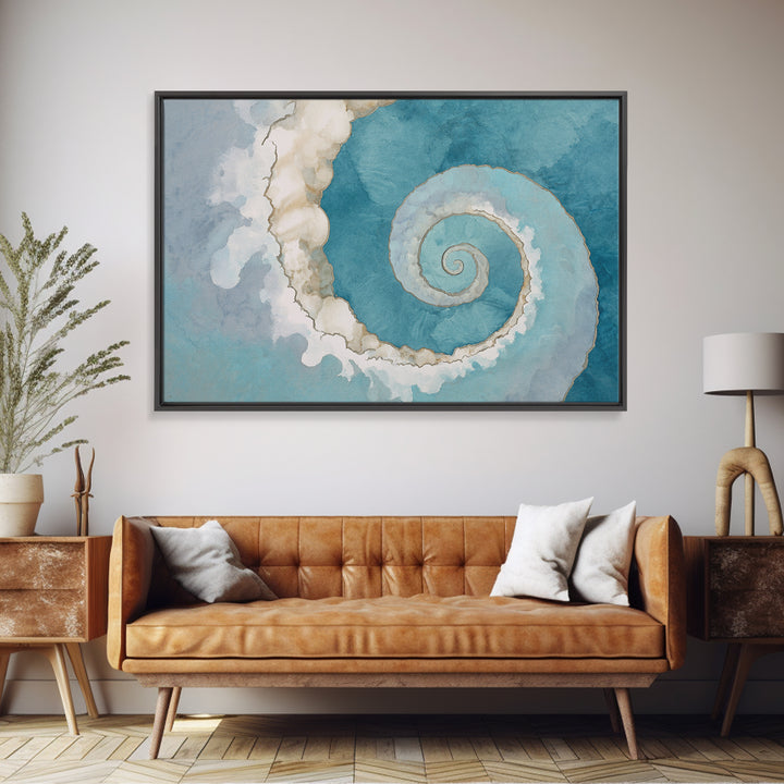 Abstract Healing Spiral Framed Canvas Print, Medical Office Art, Office Decor, Abstract Art, Calm, Medical Office Decor, MOA-3x2-91