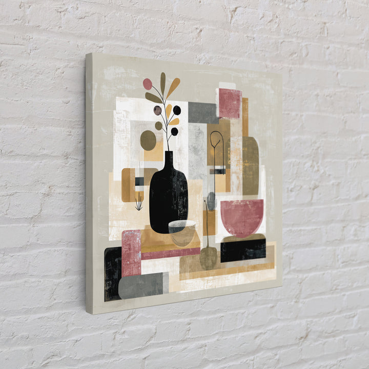 Modern Still Life Framed Canvas Print, Modern Art, Trendy Wall Art, Living Room Decor, Oil Painting, Modern, Minimalist Decor, MOD-1x1-61