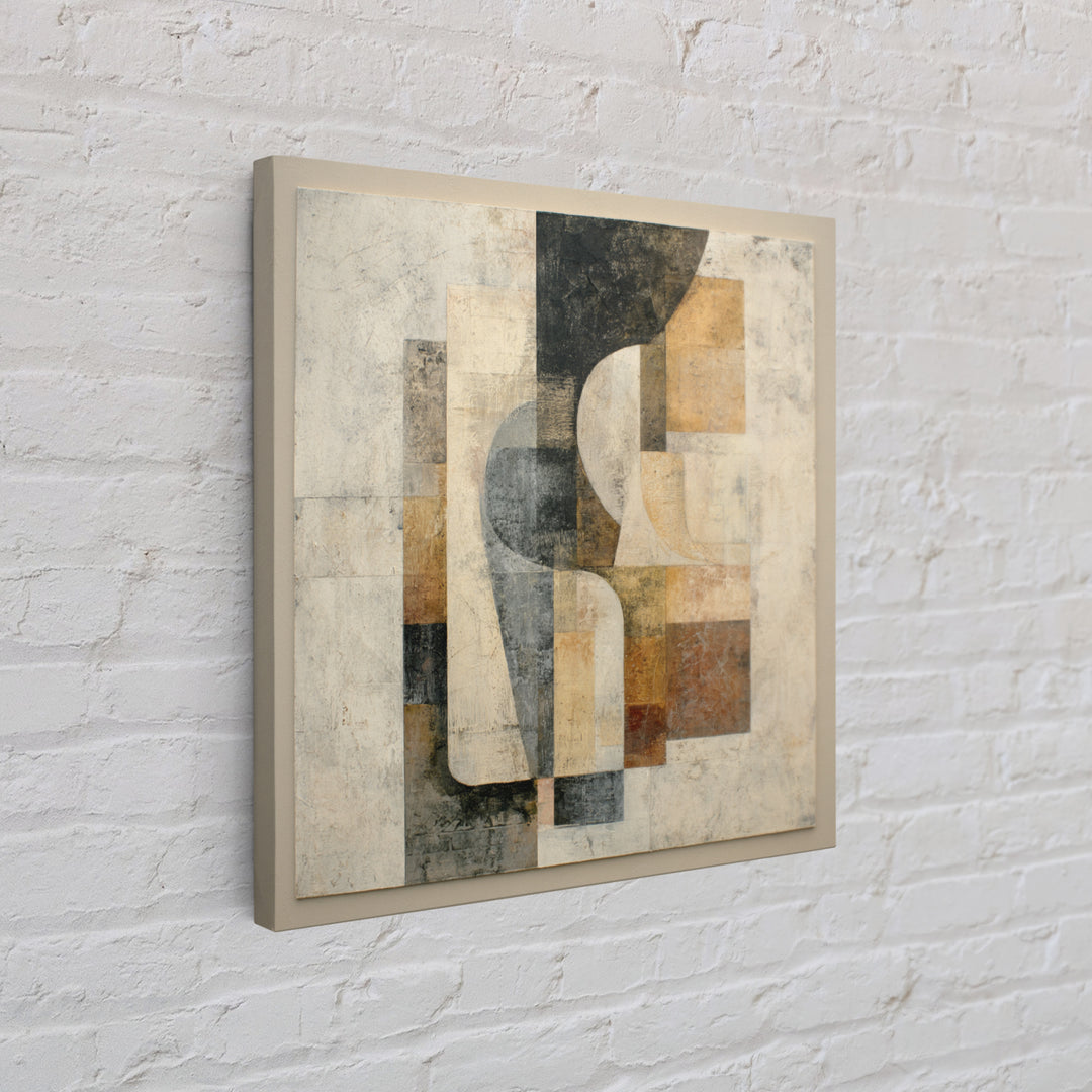 Fragmented Figure Study Framed Canvas Print, Modern Art, Gallery Decor, Living Room Decor, Fine Art, Modern, Contemporary Art, MOD-1x1-65