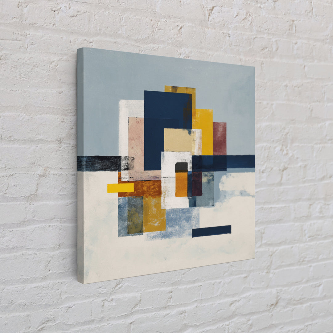 Bold Abstract Composition Framed Canvas Print, Modern Art, Art Print, Living Room Decor, Abstract Art, Modern, MOD-1x1-73