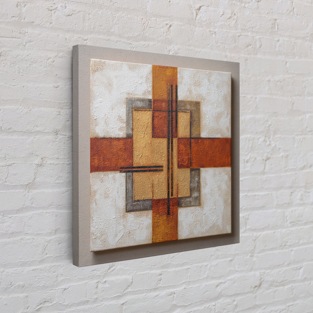 Urban Window Grid Transformed into Abstraction Canvas Print, Modern Art, Mid Century Modern Art, Living Room Decor, Modern, MOD-1x1-84