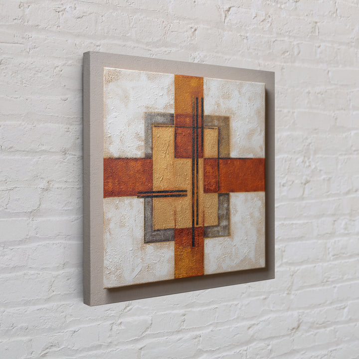 Urban Window Grid Transformed into Abstraction Canvas Print, Modern Art, Mid Century Modern Art, Living Room Decor, Modern, MOD-1x1-84