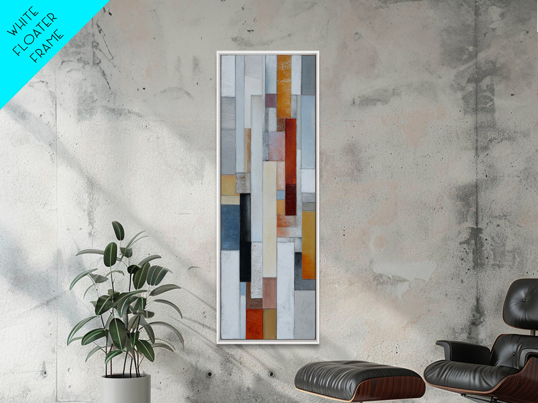 Urban Window Grid Transformed into Abstraction Canvas Print, Modern Art, Wall Art, Living Room Decor, Abstract Art, Modern, MOD-1x3-48