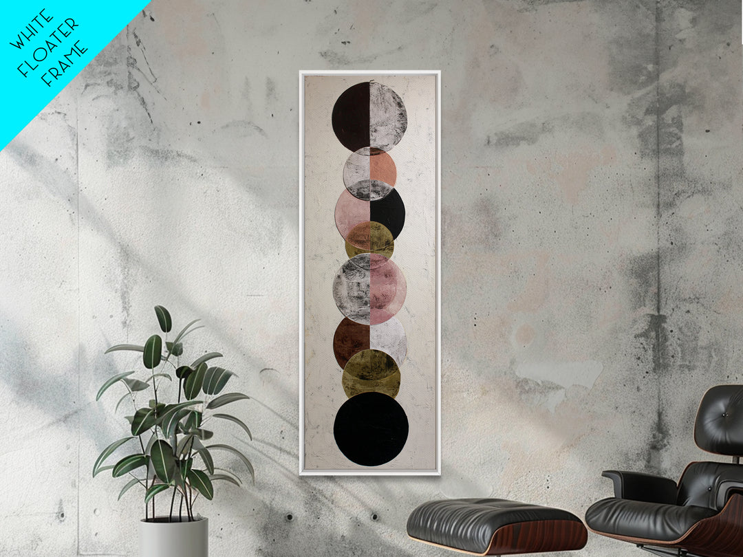 Monochrome Ink and Acrylic Mixed Media Look Framed Canvas Print, Modern Art, Statement Artwork, Living Room Decor, Modern, MOD-1x3-8
