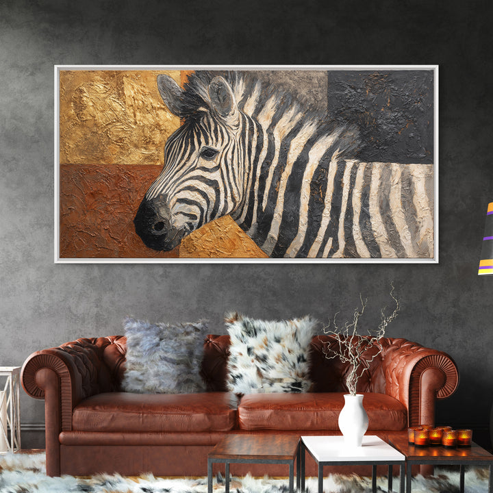 Modern Animal Portrait Framed Canvas Print, Modern Art, Statement Artwork, Living Room Decor, Oil Painting, Modern, Wall Decor, MOD-2x1-18