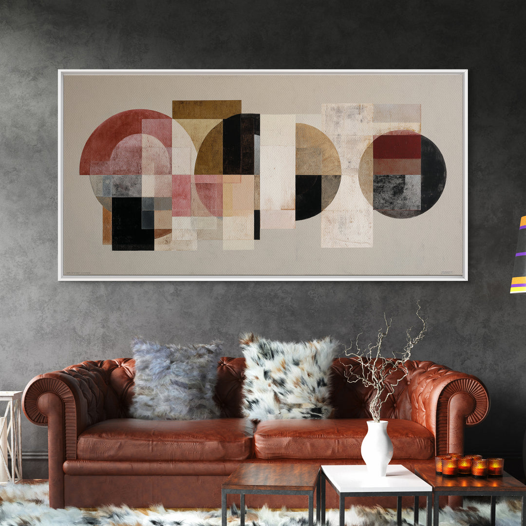High Contrast Gallery Abstract Framed Canvas Print, Modern Art, Statement Artwork, Living Room Decor, Abstract Art, Modern, MOD-2x1-20