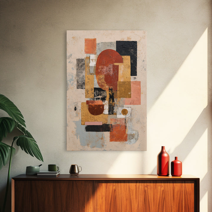 Bold Abstract Composition Canvas Print, Modern Art, Art Nouveau, Living Room Decor, Fine Art, Modern, Mid Century Modern Art, MOD-2x3-57