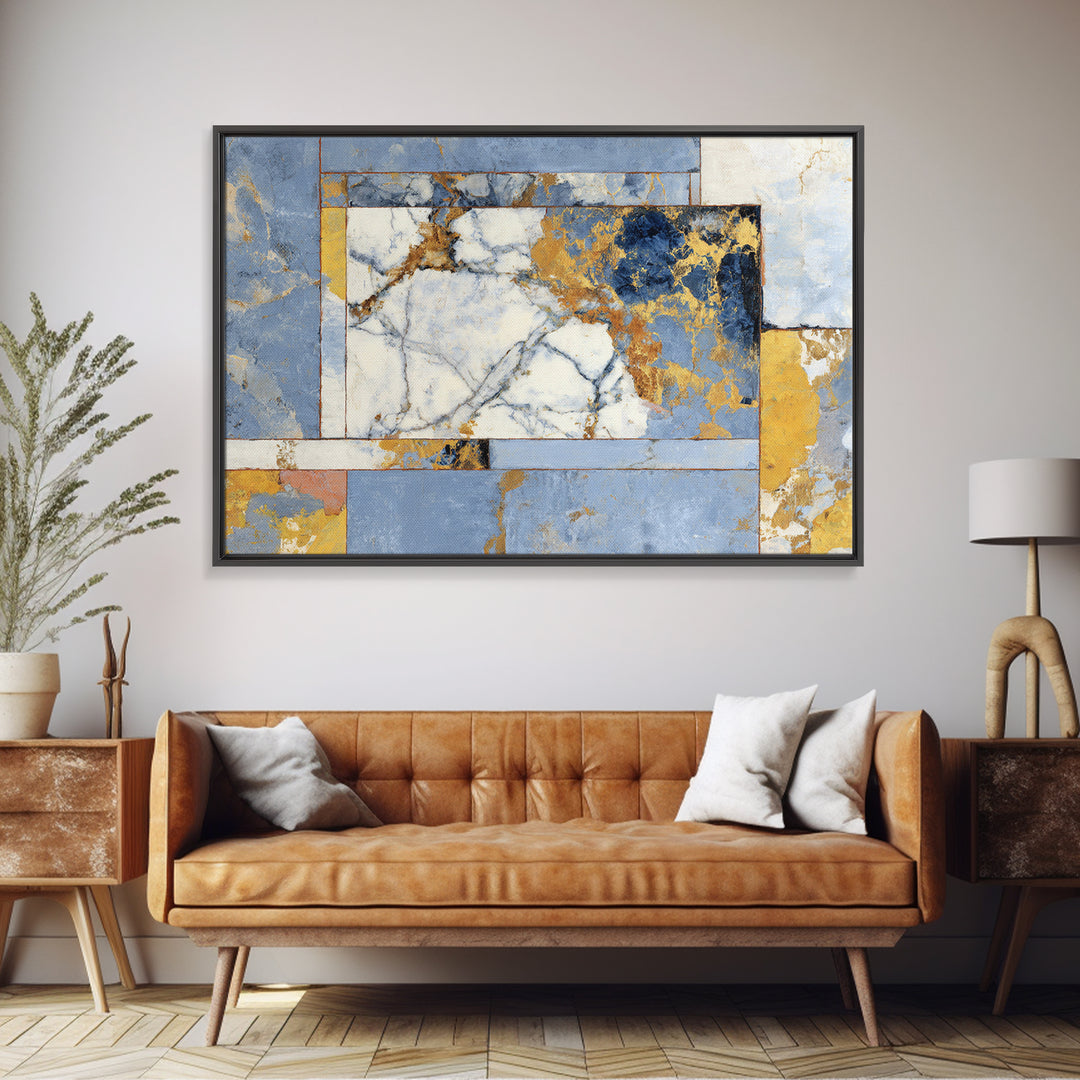 Large Marble Texture Abstract Framed Canvas Print, Modern Art, Canvas Wall Art, Living Room Decor, Abstract Art, Modern, MOD-3x2-20
