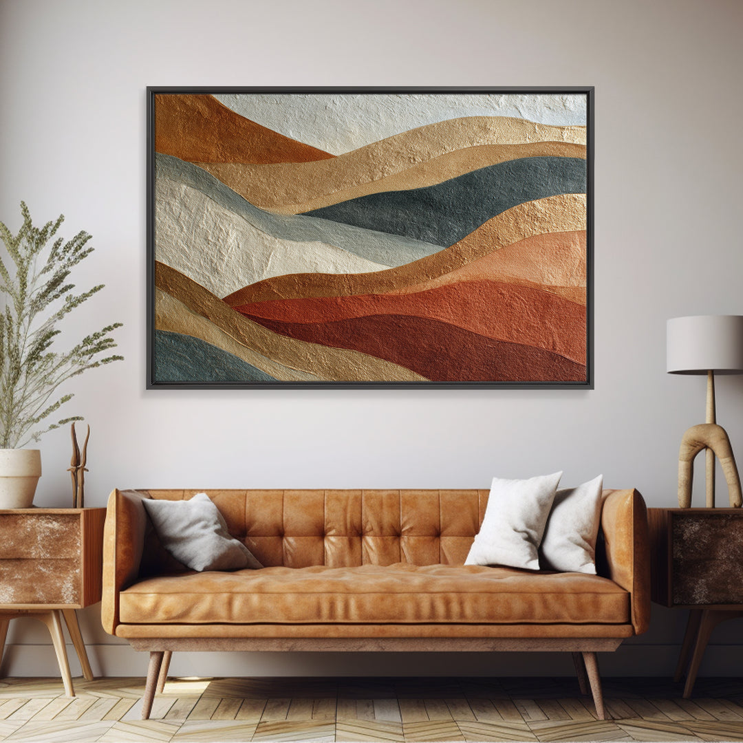 Modern Coastal Landscape Canvas Print, Modern Art, Mid Century Modern, Living Room Decor, Fine Art, Modern, Boho Wall Decor, MOD-3x2-22