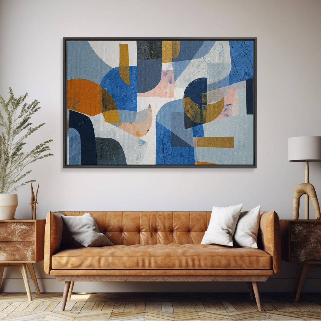 Bold Abstract Composition Framed Canvas Print, Modern Art, Gallery Decor, Living Room Decor, Abstract Art, Modern, MOD-3x2-77