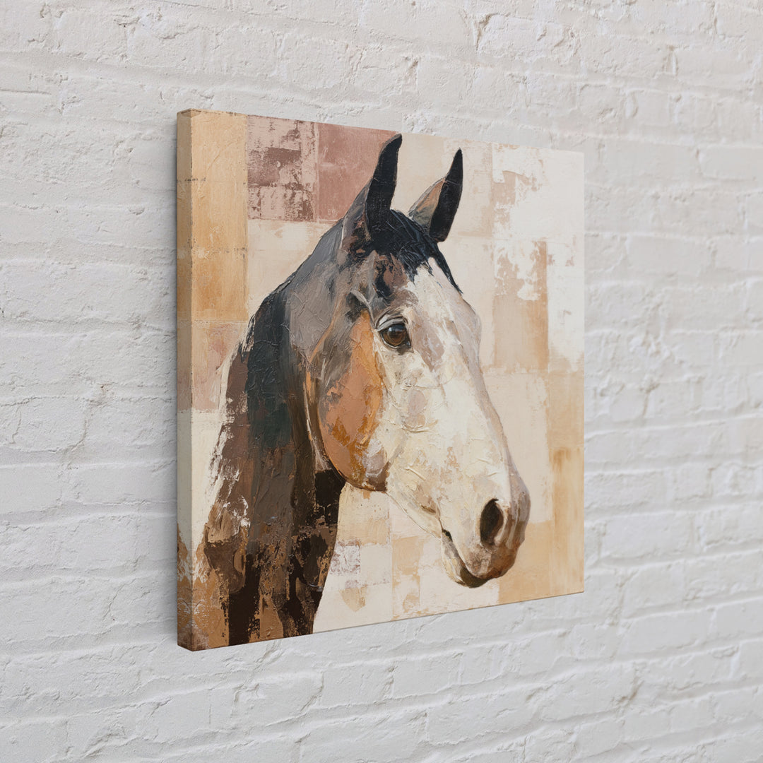Sepia Horse Portrait Framed Canvas Print, Monochrome Art, Living Room Decor, Fine Art, Mono, Gallery Decor, Wall Decor, MON-1x1-2