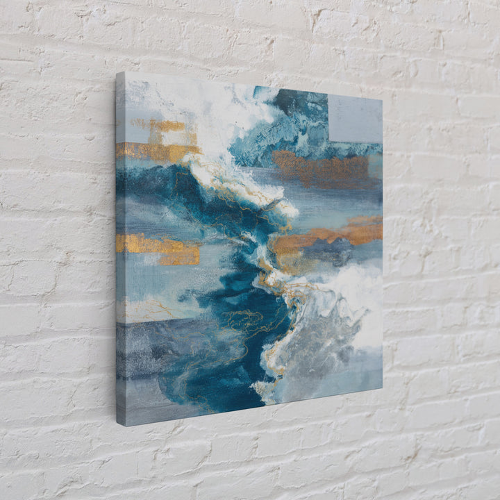 All Blue Ocean Abstraction Canvas Print, Monochrome Art, Neutral Decor, Living Room Decor, Fine Art, Mono, Home Decor, MON-1x1-25