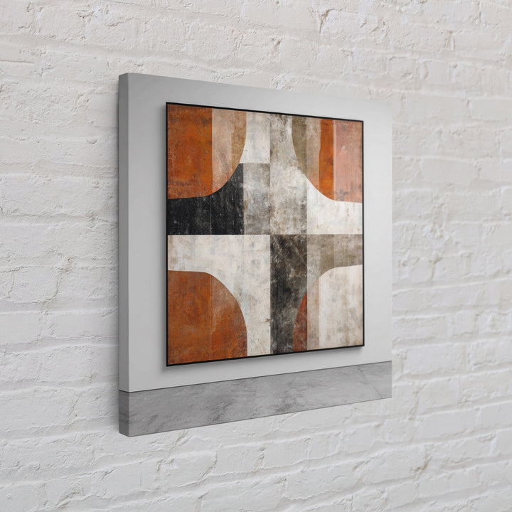 Burnt Orange Canyon Abstraction Framed Canvas Print, Monochrome Art, Printable Art, Living Room Decor, Fine Art, Mono, MON-1x1-64