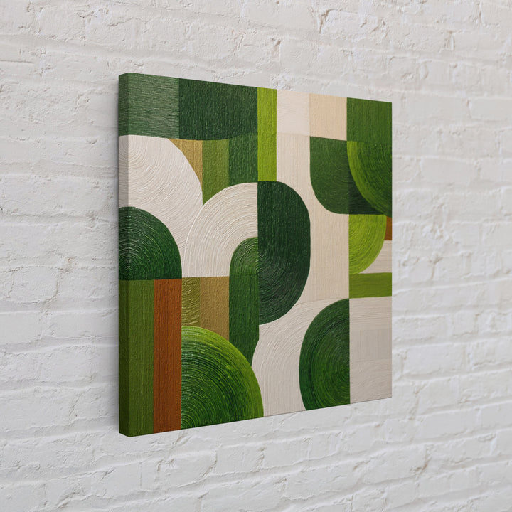 Green Botanical Study Canvas Print, Monochrome Art, Neutral Decor, Living Room Decor, Fine Art, Mono, Home Decor, Poster, MON-1x1-75