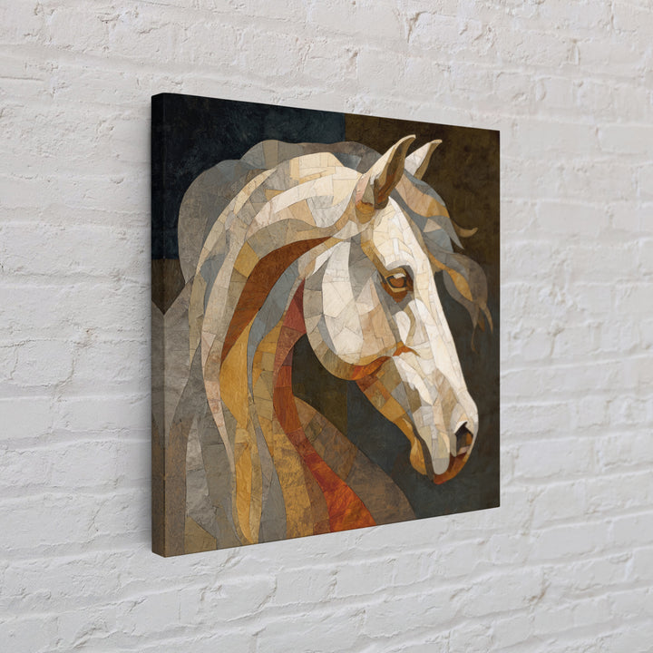 Sepia Horse Portrait Canvas Print, Monochrome Art, Statement Artwork, Living Room Decor, Fine Art, Mono, Digital Art, MON-1x1-98