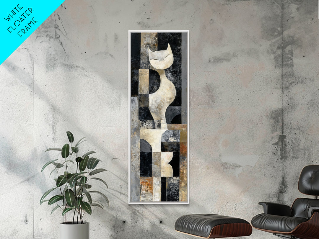 Monochrome Cat Portrait Canvas Print, Monochrome Art, Digital Prints, Living Room Decor, Fine Art, Mono, Apartment Decor, MON-1x3-23
