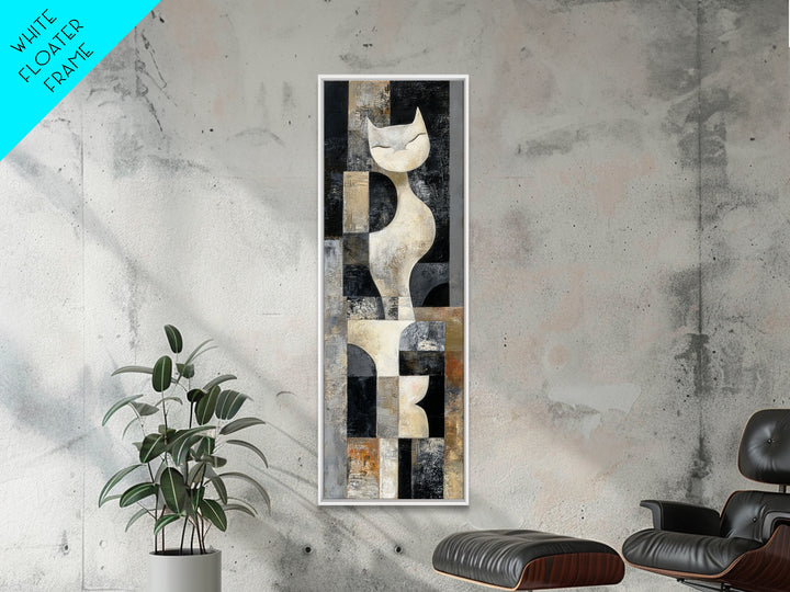 Monochrome Cat Portrait Canvas Print, Monochrome Art, Digital Prints, Living Room Decor, Fine Art, Mono, Apartment Decor, MON-1x3-23