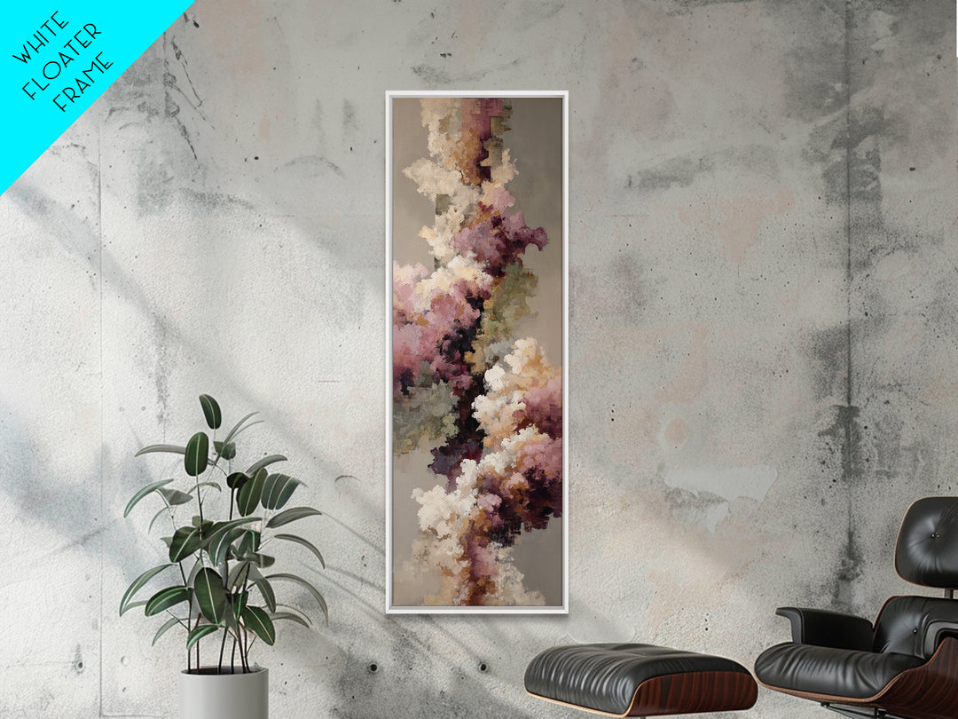 All Pink Cloudscape Framed Canvas Print, Monochrome Art, Luxury Decor, Living Room Decor, Fine Art, Mono, Printable Wall Art, MON-1x3-24