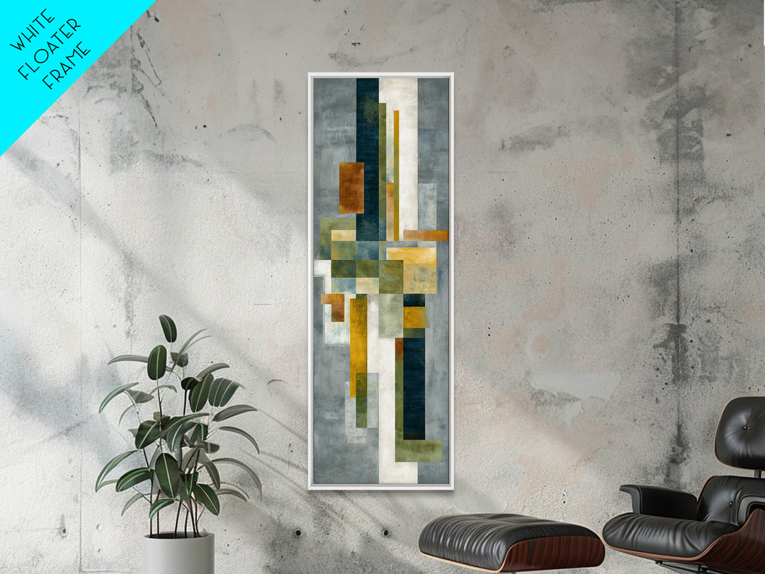 Green Botanical Study Canvas Print, Monochrome Art, Living Room Decor, Oil Painting, Mono, Dark Academia Decor, MON-1x3-39
