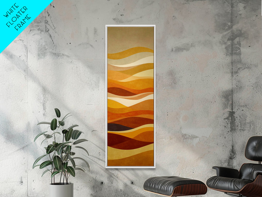 Warm Brown Desert Landscape Framed Canvas Print, Monochrome Art, Boho Decor, Living Room Decor, Fine Art, Mono, Art Print, MON-1x3-45