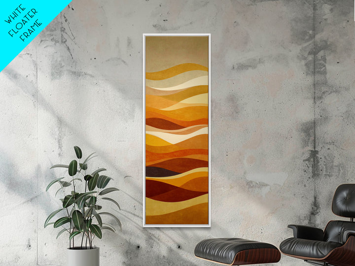 Warm Brown Desert Landscape Framed Canvas Print, Monochrome Art, Boho Decor, Living Room Decor, Fine Art, Mono, Art Print, MON-1x3-45