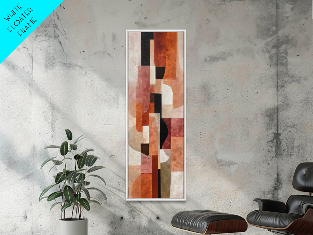 Burnt Orange Canyon Abstraction Framed Canvas Print, Monochrome Art, Home Decor, Living Room Decor, Mono, Bedroom Decor, MON-1x3-52