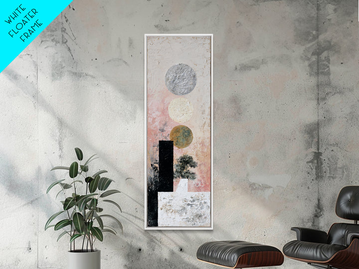 Silver Ocean Moonlight Scene Canvas Print, Monochrome Art, Large Wall Art, Living Room Decor, Fine Art, Mono, Modern Wall Art, MON-1x3-55