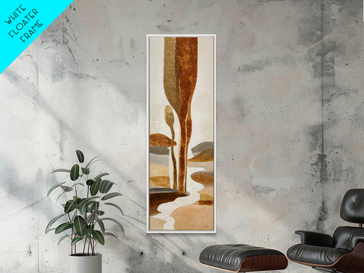 Warm Brown Desert Landscape Framed Canvas Print, Monochrome Art, Boho Decor, Living Room Decor, Fine Art, Mono, Art Print, MON-1x3-69