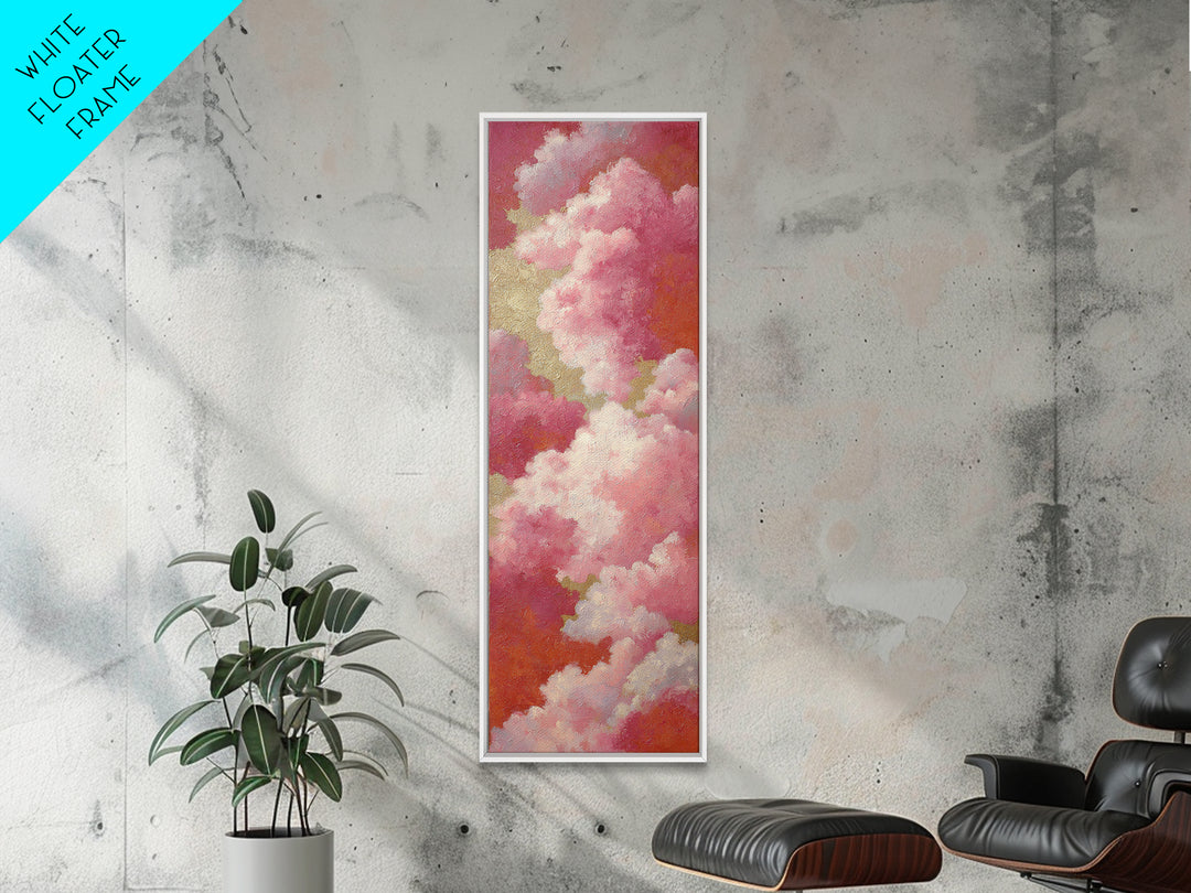 All Pink Cloudscape Canvas Print, Monochrome Art, Original Art, Living Room Decor, Fine Art, Mono, Bird Art, Bedroom Wall Art, MON-1x3-72