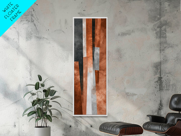 Burnt Orange Canyon Abstraction Framed Canvas Print, Monochrome Art, Abstract Art, Living Room Decor, Fine Art, Mono, MON-1x3-76