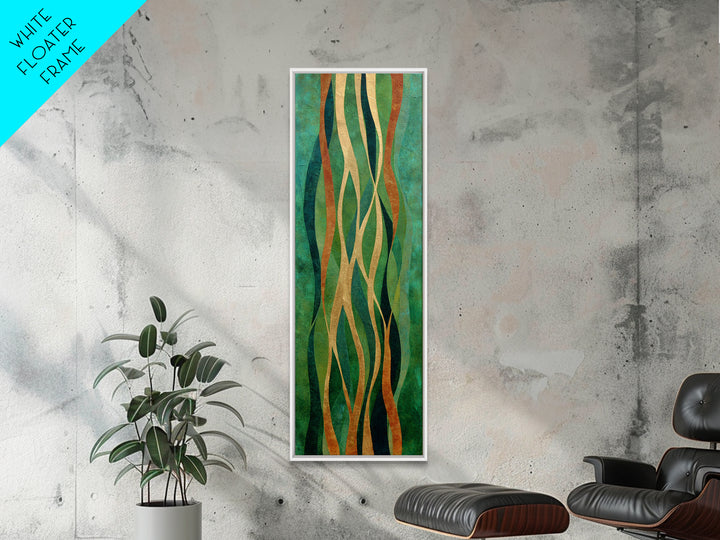 Deep Green Forest Silhouette Study Canvas Print, Monochrome Art, Modern Art, Living Room Decor, Fine Art, Mono, MON-1x3-97