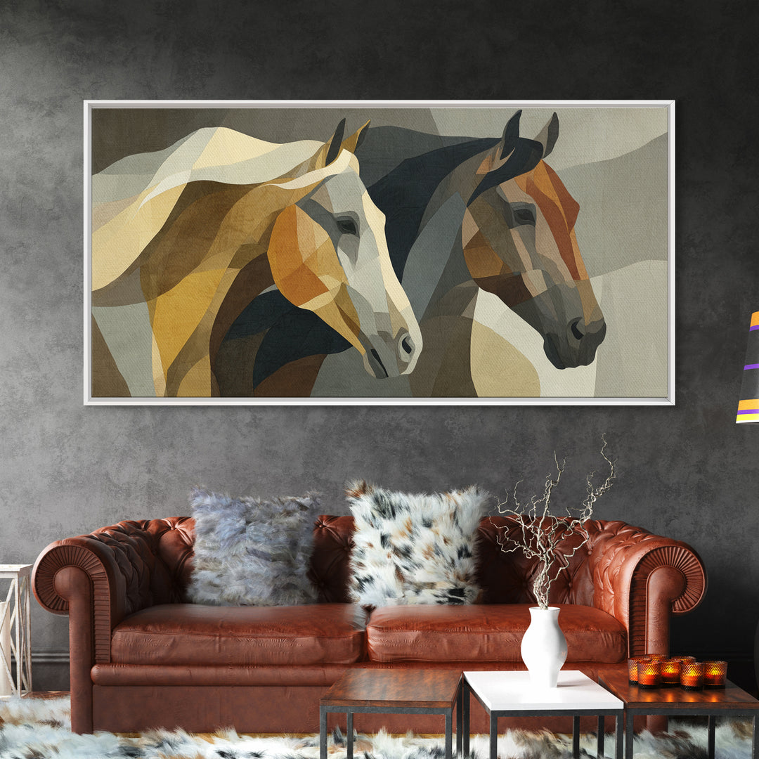 Sepia Horse Portrait Canvas Print, Monochrome Art, Digital Prints, Living Room Decor, Fine Art, Mono, Apartment Decor, MON-2x1-70