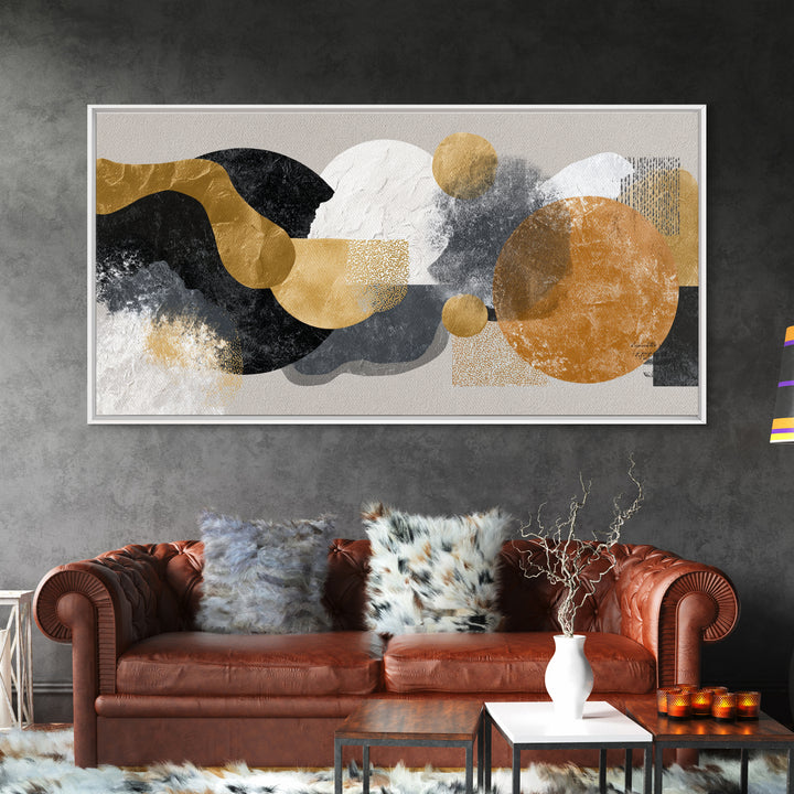 Ivory White Plaster Texture Composition Canvas Print, Monochrome Art, Printable Wall Art, Living Room Decor, Fine Art, Mono, MON-2x1-73
