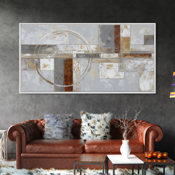 Silver Ocean Moonlight Scene Framed Canvas Print, Monochrome Art, Dopamine Decor, Living Room Decor, Mono, Modern Decor, MON-2x1-87