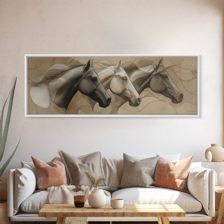 Ivory White Plaster Texture Composition Framed Canvas Print, Monochrome Art, Bird Art, Living Room Decor, Fine Art, Mono, MON-3x1-69