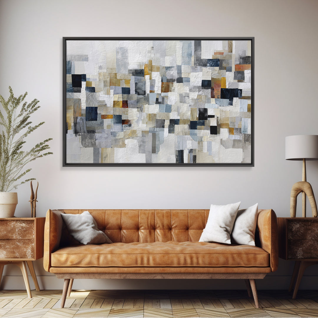 Black and White City Reflection Canvas Print, Monochrome Art, Abstract Art, Living Room Decor, Fine Art, Mono, Bedroom Wall Art, MON-3x2-1