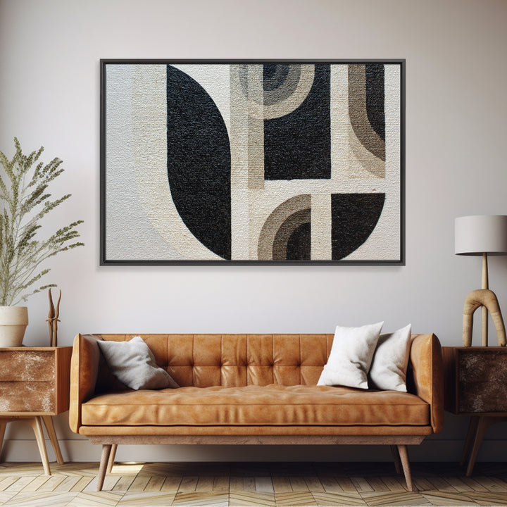 Monochrome Cat Portrait Framed Canvas Print, Monochrome Art, Original Painting, Living Room Decor, Oil Painting, Mono, MON-3x2-15