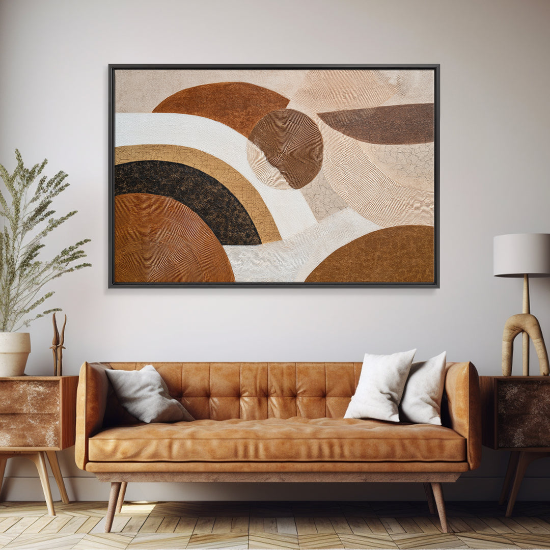 Warm Brown Desert Landscape Canvas Print, Monochrome Art, Dopamine Decor, Living Room Decor, Fine Art, Mono, Modern Decor, MON-3x2-37