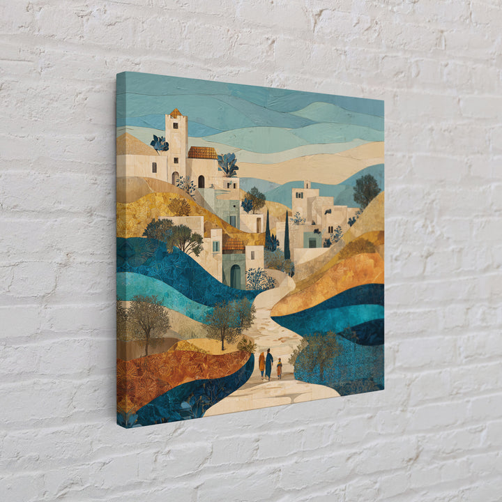 Sahara Dune Waves Framed Canvas Print, Moroccan Art, Living Room Decor, Fine Art, Marrakesh, Travel Poster, Map Wall Art, MOR-1x1-44