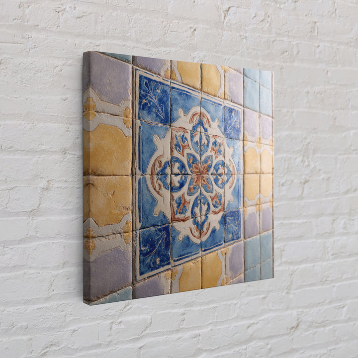 Ornate Zellige Tile Pattern Canvas Print, Moroccan Art, Art, Living Room Decor, Fine Art, Marrakesh, Modern Wall Art, MOR-1x1-49