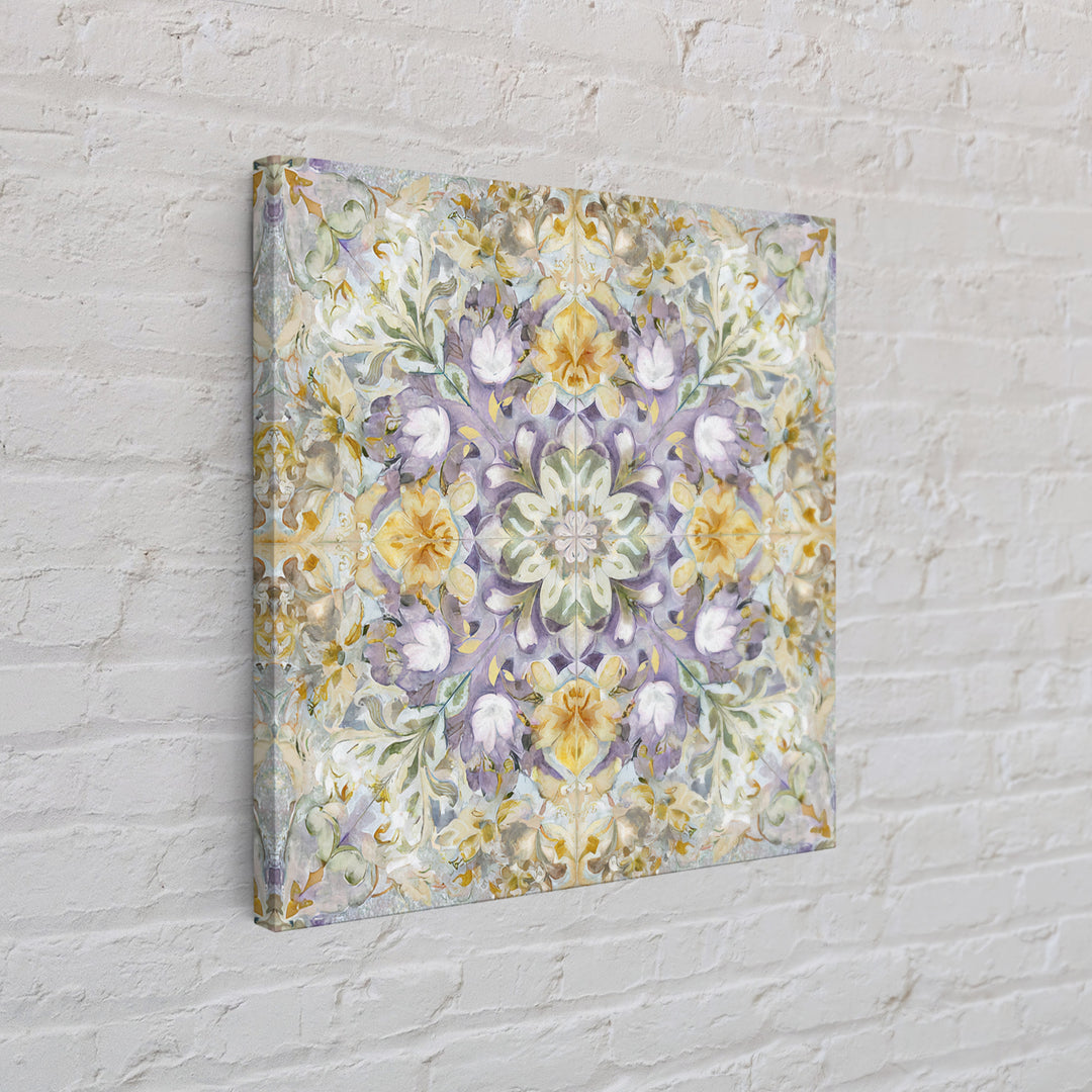 Henna Floral Ornament Pattern Framed Canvas Print, Moroccan Art, Printable Wall Art, Living Room Decor, Oil Painting, Marrakesh, MOR-1x1-8
