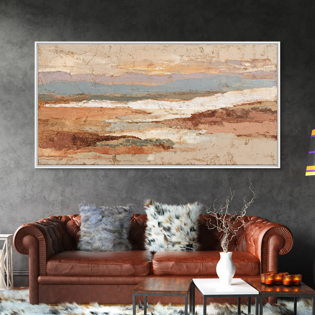 Sahara Dune Waves Framed Canvas Print, Moroccan Art, Wall Decor, Living Room Decor, Marrakesh 140, Boho Decor, Set of Prints, MOR-2x1-40