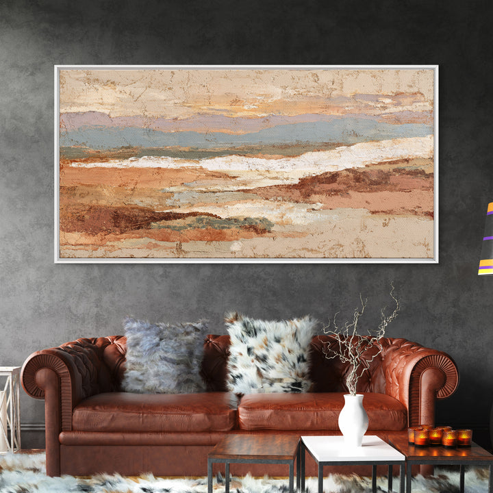 Sahara Dune Waves Framed Canvas Print, Moroccan Art, Wall Decor, Living Room Decor, Marrakesh 140, Boho Decor, Set of Prints, MOR-2x1-40
