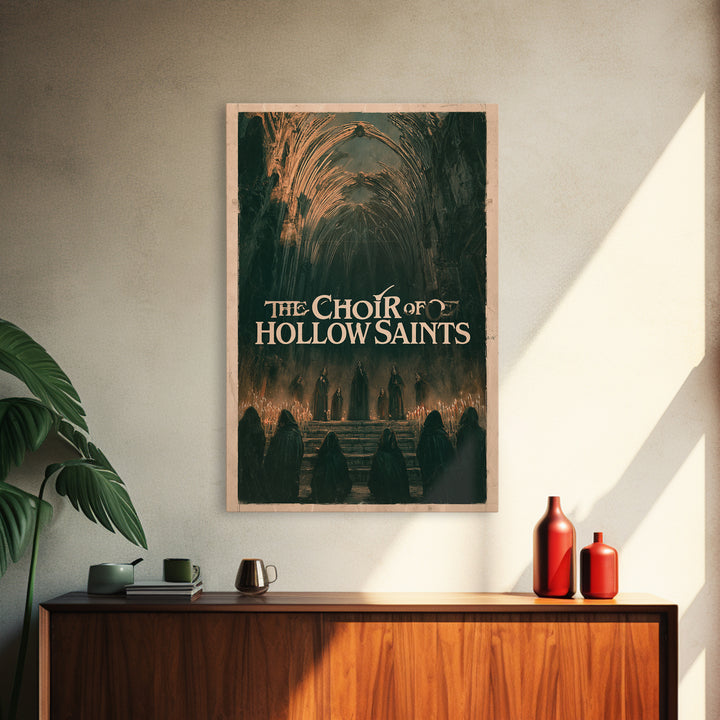 The Choir Of Hollow Saints, English Language Horror Movie Poster, 1970s Horror Art, Retro Horror Movie Art, Framed Canvas Print