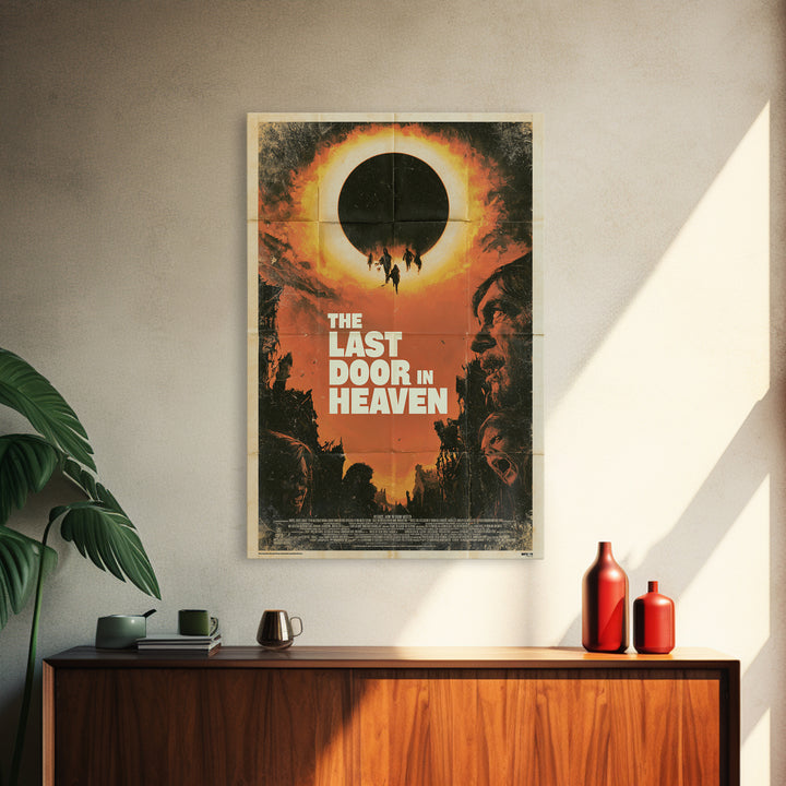 The Last Door In Heaven, English Language Horror Movie Poster, 1970s Horror Art, Retro Horror Movie Art, Framed Canvas Print