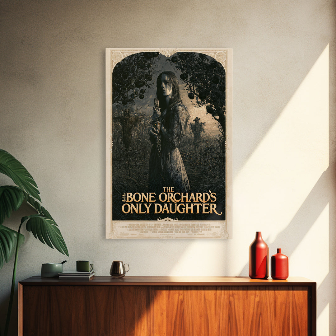 The Bone Orchard'S Only Daughter, English Language Horror Movie Poster, Stained Glass Gothic Art, Gothic Cinema Wall Art, Horror Wall Decor